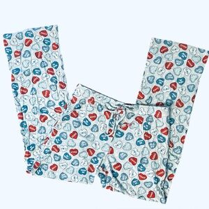 Caden Lane PJ Pants Valentine Hearts Women’s Large Joggers Lounge Pajama bamboo
